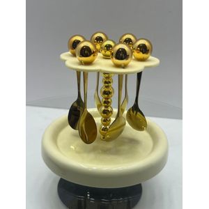 Support de rangement cuillères, fourchettes, couteau....doré