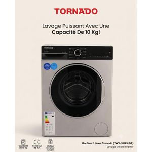 TORNADO TORNADO MACHINE A LAVER 10 KG TWV-FV1014SLOB