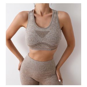 CALLIARA Ensemble soutien-gorge de sport maille marbré, leggings de yoga taille haute relevants, lot de 2 pièces sans couture pour le fitness
