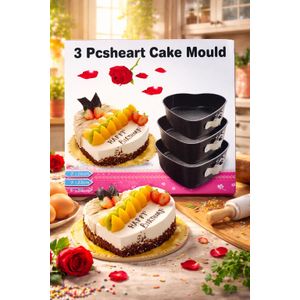 Moules à Gâteau en Forme de Cœur – Lot de 3 Pièces