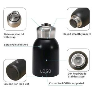 Thermos à double paroi de 300ml mini poche anti-fuite gobelet isotherme acier inoxydable