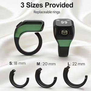 Chapelet numérique Intelligente connectée Tasbih, Zikr - Vert