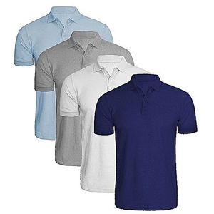 Pack de 4Polos Homme-Coton Polyester-Manches Courtes
