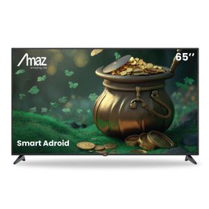Amaz Téléviseur LED UHD 65 Pouces - Smart Android avec Écran Large 4K