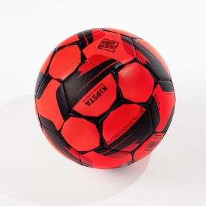 Kipsta Training Ball Resist, Taille 5, Cousu machine, Revêtement caoutchouc, Rouge