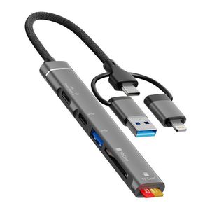 Lecteur de carte USB / Type-C / 8 broches vers TF / SD, adaptateur HUB USB, Type-C
