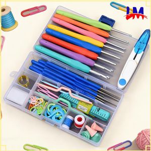LM Crochet set in 8 sizes (with ergonomic soft grippers), stitch markers, measuring tape, cutter, etc