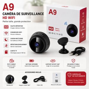 Mini Caméra A9 – Discrète, Puissante & Sécurisée