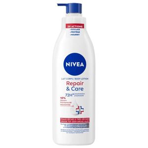 NIVEA Lait Corps Repair & Care - Peaux Sèches à Très Sèches - 10% Glycérine, Provitamine B5 & Niacinamide - 250ml