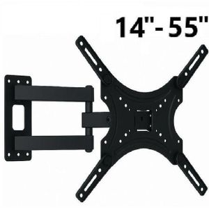 Support Mural TV Pivotant - LED/LCD/Plasma - 14'' à 55'' - support mural tv 55 pouces - Robot - Noir