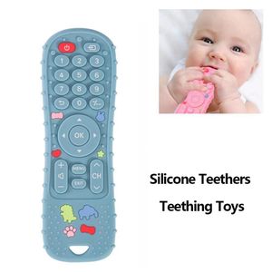 1 PC Jouets en silicone pour bébé, télécommande de télévision, jouet à forme jouet de mastication sans BPA, jouet sensoriel pour bébé