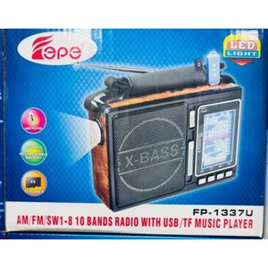 Radio FM simple avec antenne  noir 