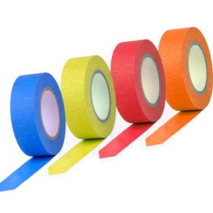 Ruban de masquage coloré, ensemble de 4 rouleaux de ruban coloré inscriptible et facile à déchirer