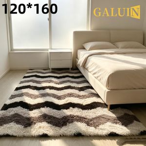 GALUIN Tapis peluche tie-dye dégradé 120 x 160 cm, tapis simple pour salon, chambre ou bureau, style nordique