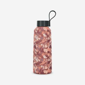Quechua Gourde 100 inox 1l avec bouchon à vis pour la randonnée - Flower Carnelian