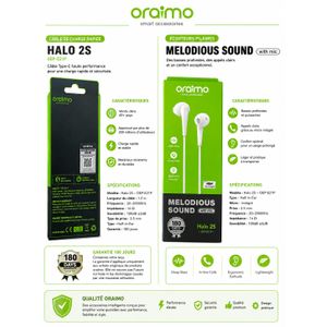 Oraimo ÉCOUTEURS FILAIRES