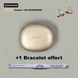 Tourace Écouteur intra-auriculaire sans fil confortable avec réduction de bruit ENC, léger, confortable et idéal pour le sport