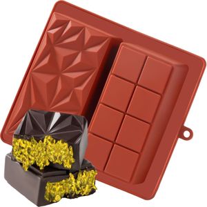Moule à barre de chocolat « Deep Dubai » de 5 cm : moule en silicone épais pour barres de chocolat fourrées à la pistache, grand moule à barre de chocolat à garnir