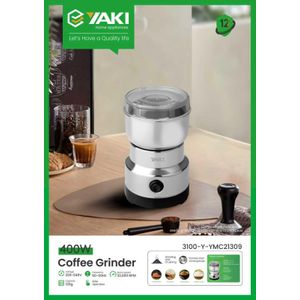 YAKI Mixeur (Hachoir poivre piment oignon ail persil café et épices) - Moulin à grains - Inox - 400W