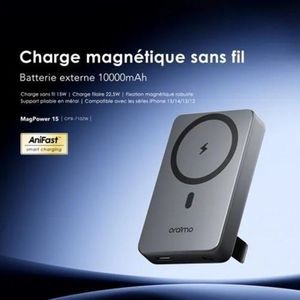 Power bank charge sans fi,magnetique
