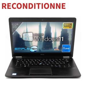 DELL Latitude E7470, 14", Core i5 6-ème gén, 8Go, 256Go SSD (Reconditionné)