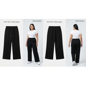 Pantalon Décontracté pour Femme - Coupe Droite - Taille Élastique - Noir - Confortable et Stylé