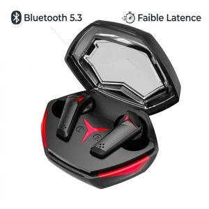 Écouteurs Bluetooth Gaming Sans Fil TWS - Bluetooth 5.3 - Son HD - Faible Latence - Micro HD - Boîtier de Charge - Noir