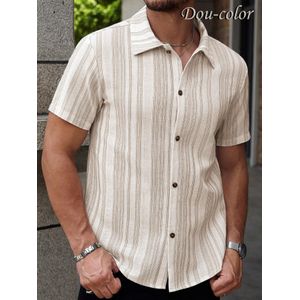 Dou-color Chemise d'affaires casual homme - marron