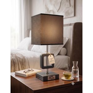 Cac Lampe de Chevet de Table Design Intemporel – Élégance - Marron - CA820473