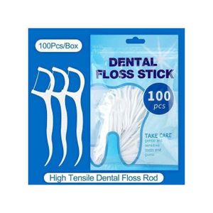 Kit De Soin Dentaire Fil Dentaire Blanchissant Cure Dents --Blanc