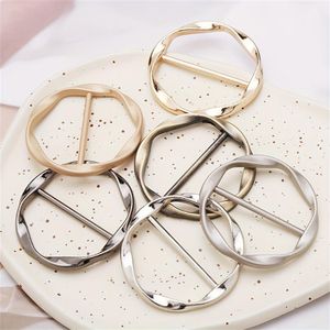 5 pièces pinces en métal polyvalentes ajusteur d'écharpe polyvalent ceinture fine et boucle de ceinture anneau de chemise