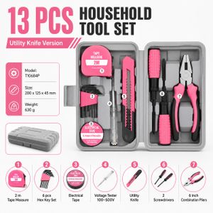 Jeu d outils ménagers 13 pièces avec pince et boîtier