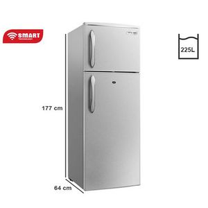 SMART TECHNOLOGY Réfrigérateur 2 Portes 225 Litres - Argenté- STR-344H - Garantie 12 Mois - Classe A+