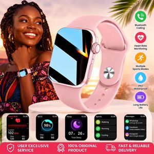 Litglobe Montre connectée sans fil Bluetooth Série 9 avec écran tactile HD et suivi d'activité (compatible iOS et Android)