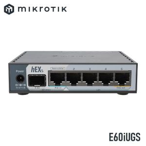 Microtik Routeur wifi 5 ports Ethernet Gigabit avec SFP 2.5G, PoE IN/OUT et USB 3.0 - E60IUGS