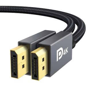 Câble DisplayPort 1.4 IVANKY (2m, Certifié VESA) – 8K@60Hz, 4K@144Hz, G-Sync & FreeSync
