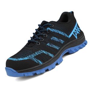GLARPEBIE Chaussures de sécurité pour hommes, ultra-légères, respirantes, à embout composite, chaussures de travail hommes baskets - Bleu