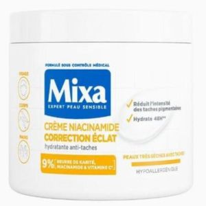 Mixa La Crème Niacinamide Correction Éclat Visage Corps Mains 400 ml