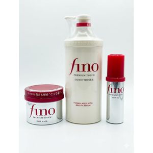 Fino Pack Trio Premium Touch – Routine Complète Réparatrice (Masque, Après-Shampoing & Huile Capillaire)