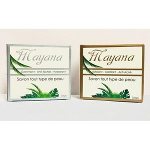 Ozentya Pack deux savon Mayana - Gommant / Anti-Acné - 2 x 225gr