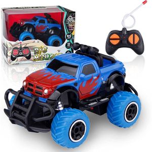 Voiture miniature télécommandée, jouet idéal comme cadeau d'anniversaire pour un garçon de 2 ans - Bleue