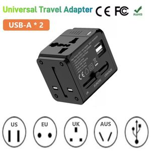 Adaptateur de prise universel de voyage 1PCS, chargeur USB, convertisseur de prise, accessoires de voyage pour prise électrique
