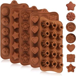 Lot de 5 moules en silicone pour chocolat et bonbons
