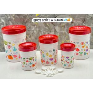 5pcs boîte a sucre multifonction 