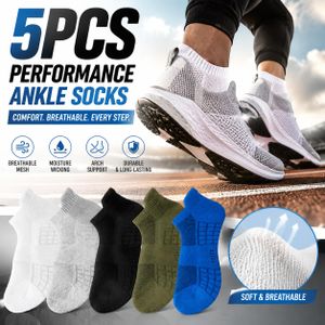 5 pcs chaussettes de sport homme tube court déodorant absorbant la transpiration