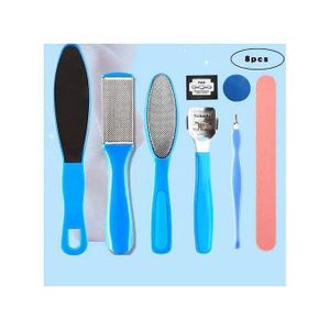 Ensemble de 8pcs d'outils de pédicure pour le nettoyage des talons