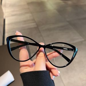 Lunettes Œil de Chat Anti-Lumière Bleue pour Femmes sans Correction - Monture Noire