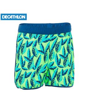 Nabaiji Short De Bain Bébé / Enfant Vert Imprimé