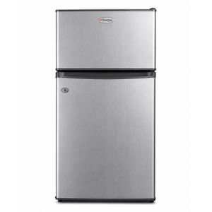 Binatone Réfrigérateur - FR-112D -Double Portes 90 Litres – Silver