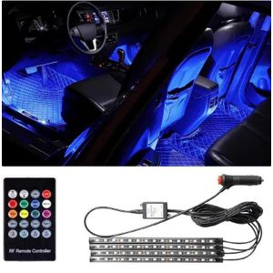 Éclairage LED Pour Voiture, Néons Pour Voiture, éclairage D'ambiance, 72 LED, Commande Vocale Et Télécommande, Bandes lumineuses Colorées 12V